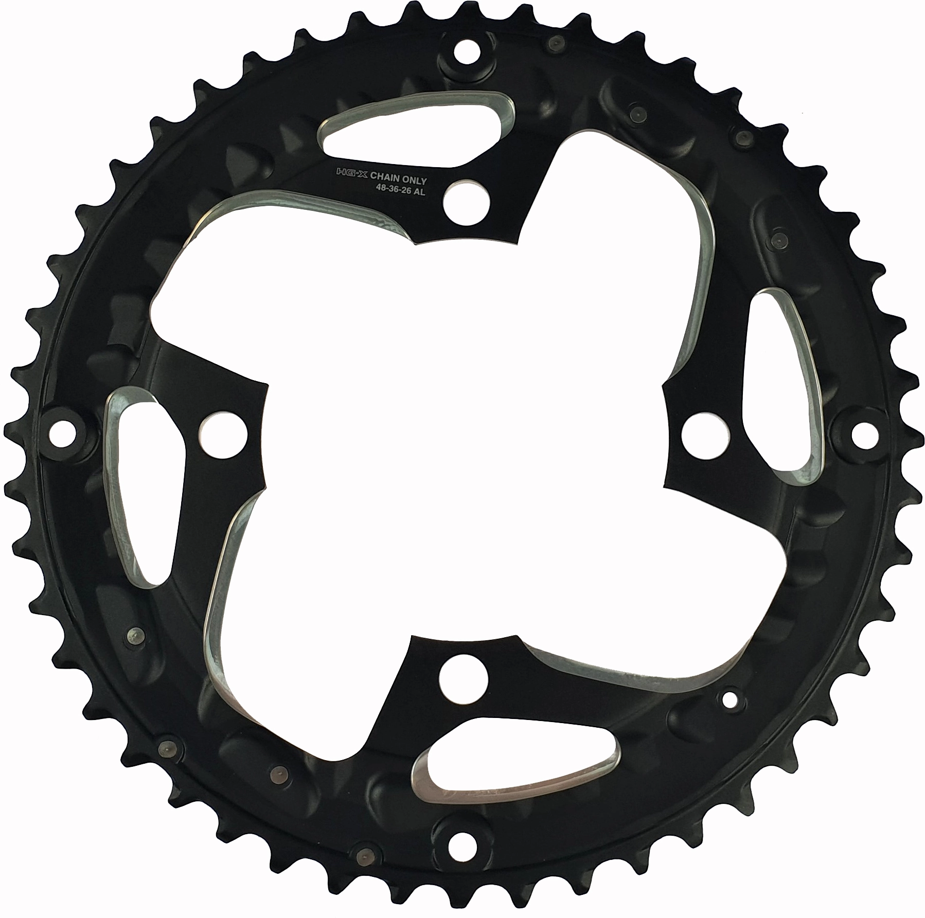 Shimano Deore LX Kettenblatt Aluminium Schwarz 48 Zähne 104mm