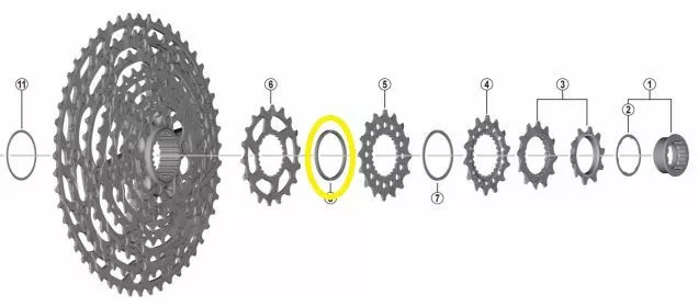 SHIMANO Distanzring B Für SLX CS-M7100 Kassette