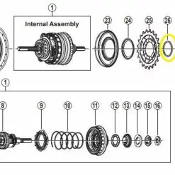 SHIMANO KLEINTEILE STEPS/SG-8R56/C56 ROAD AF 7R/7L M.HUTMUTTER