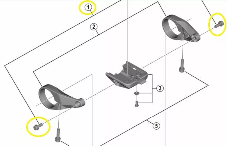 SHIMANO Schrauben Für STEPS Display SC-E6100 (2 Stk)