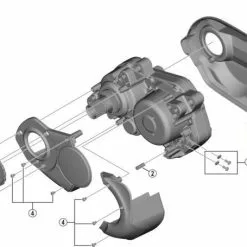 SHIMANO Schrauben Für STEPS Gehäuse SM-DUE61 - M4 (3 Stk)